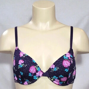 32AA Xhilaration Cotton T-Shirt Convertible UW Bra Purple NWT
